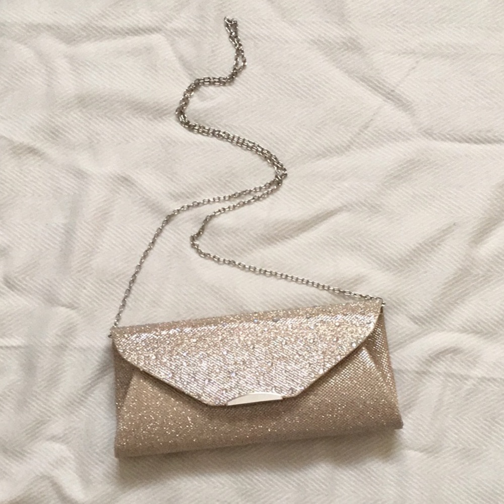 Gold crossbody/clutch